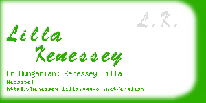 lilla kenessey business card